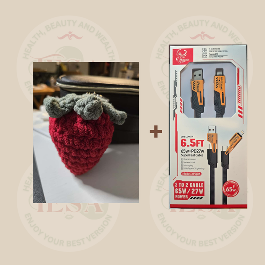 keychain strawberry crotchet homemade