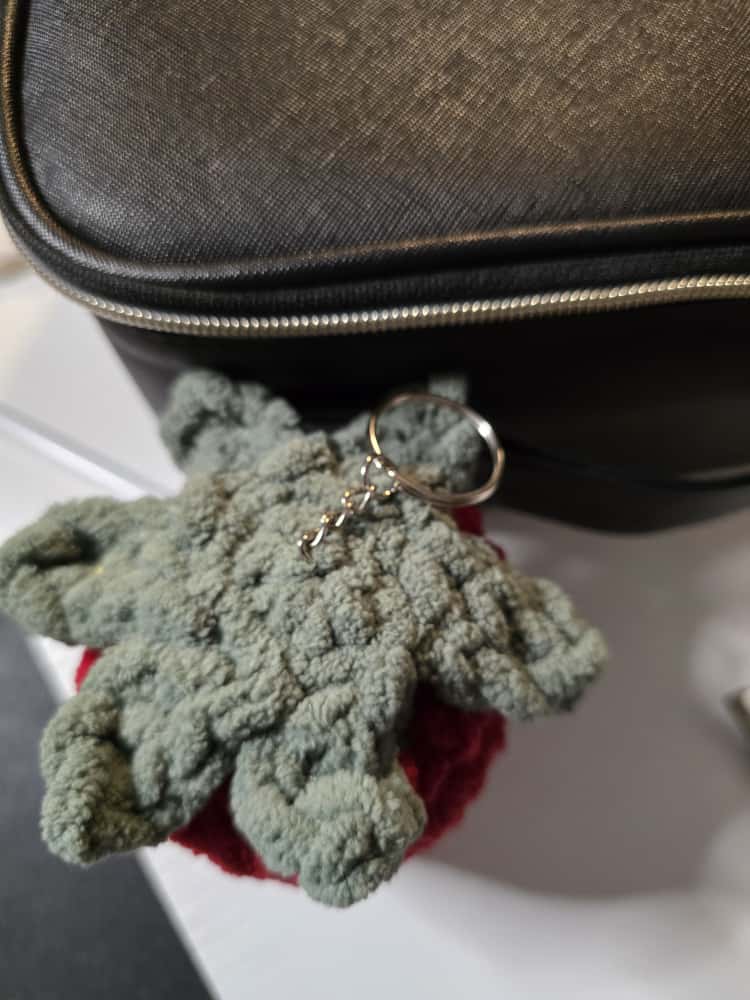 keychain strawberry crotchet homemade