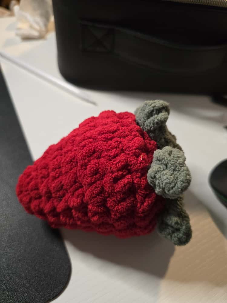 keychain strawberry crotchet homemade