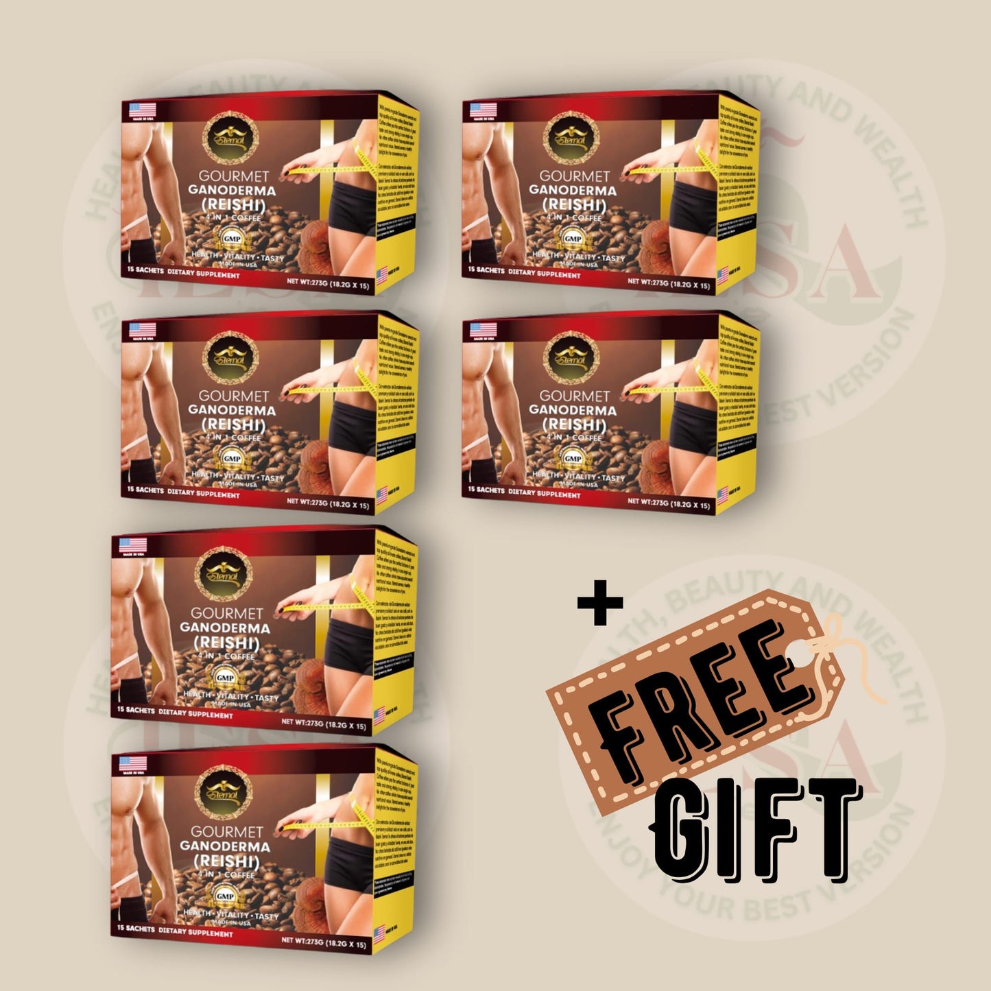 Eternal Ganoderma Coffee 6 pack special plus a gift